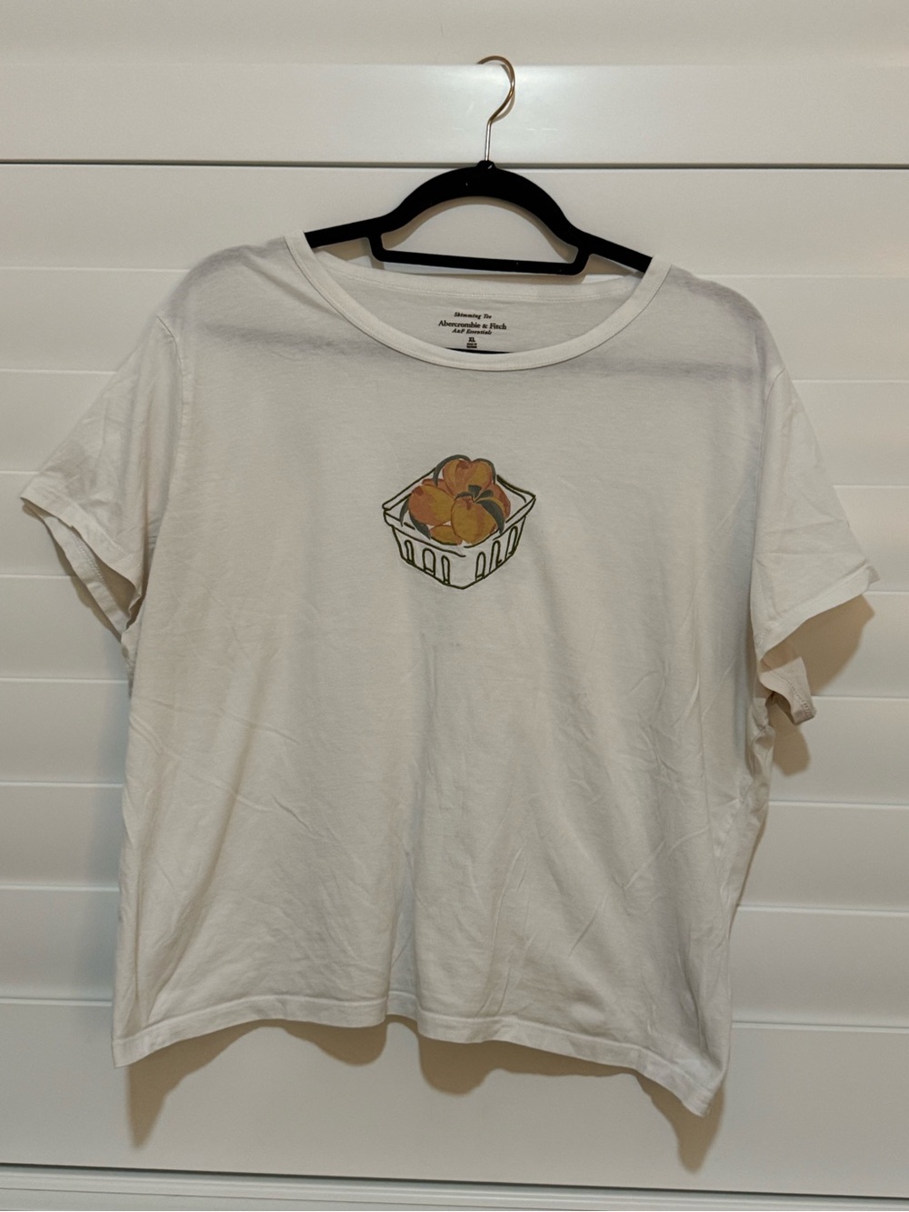 Abercrombie & Fitch White Fruit Graphic Tee